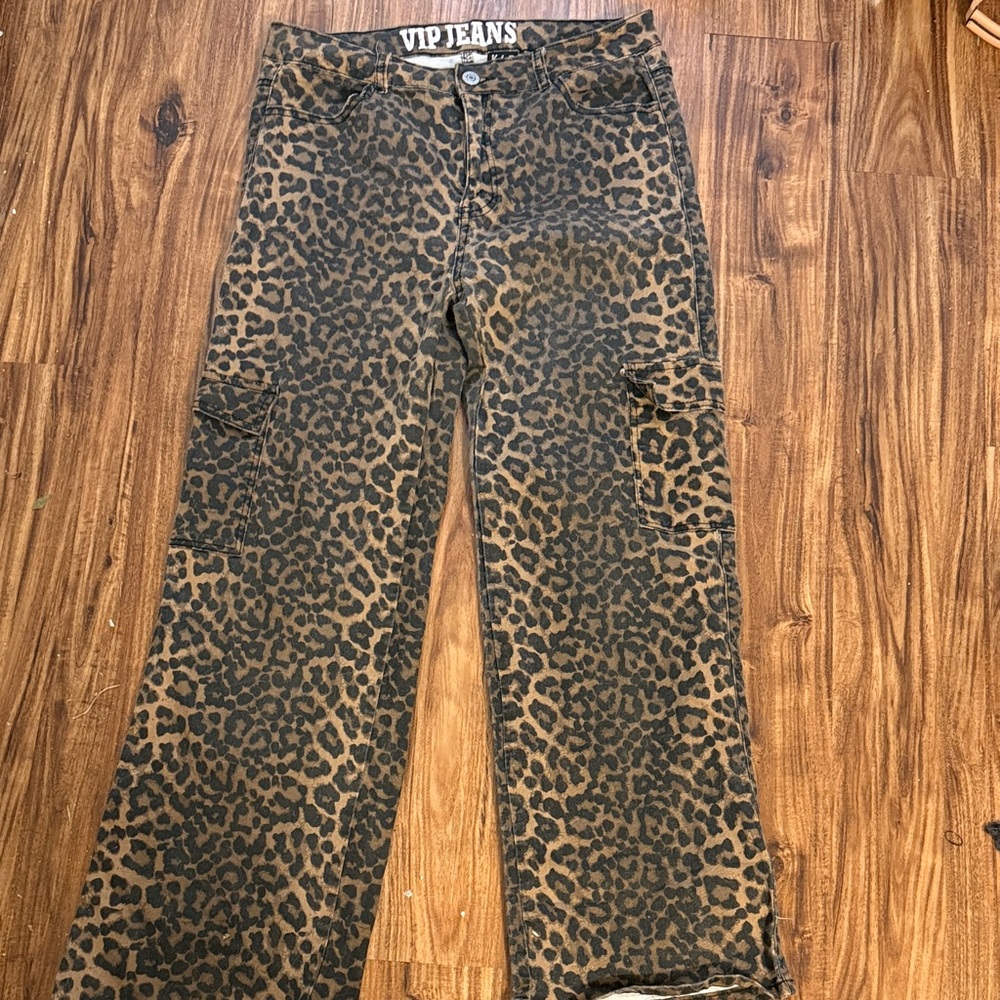 Target Leopard Print Straight Leg Pants